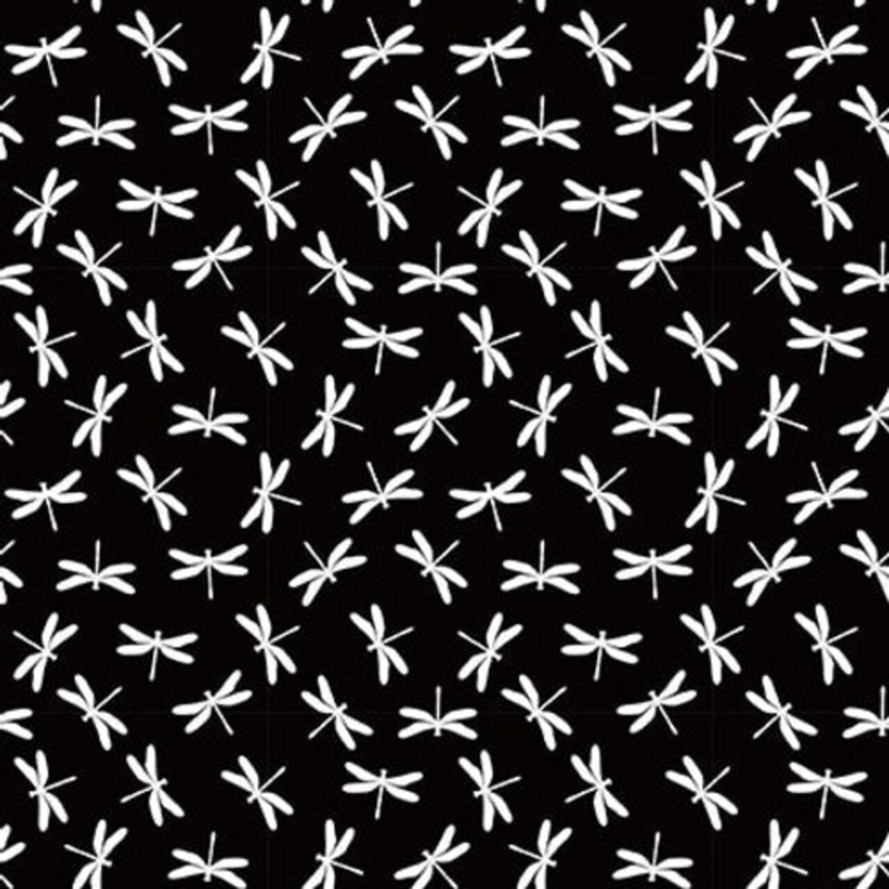 Fabric Blank Quilting Black Dragonfly Paradox II by the Quarter Yard 3566-99